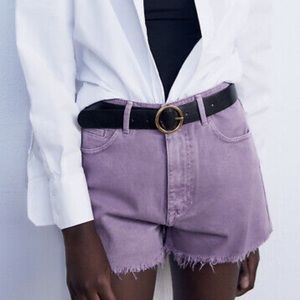 Zara Purple Jean Shorts